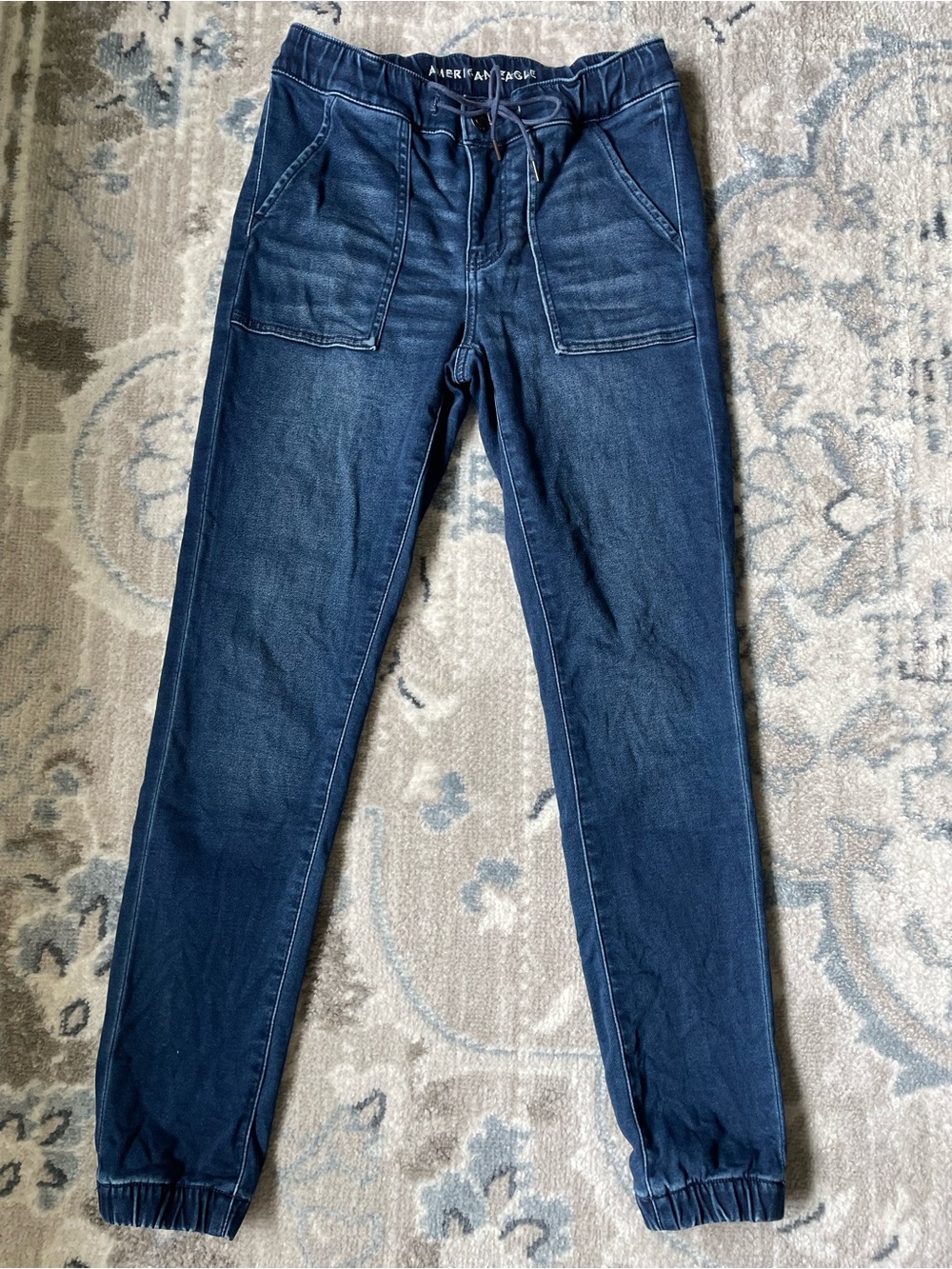 American Eagle Outfitters Dark Navy Jogger Jeans for Women